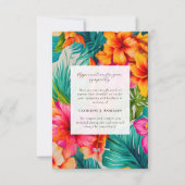 Tropische Foto-Gedenkfeier Beileid Beerdigung Dankeskarte (Vorderseite)