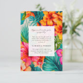 Tropische Foto-Gedenkfeier Beileid Beerdigung Dankeskarte (Stehend Vorderseite)