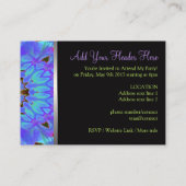 Tropische Fraktale Mini-Party Einladungen (Rückseite)