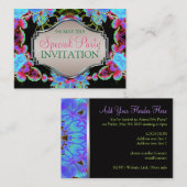 Tropische Fraktale Mini-Party Einladungen (Vorne/Hinten)