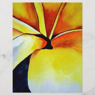 Tropische Frangipani Blume Aquarell abstrakte Kuns