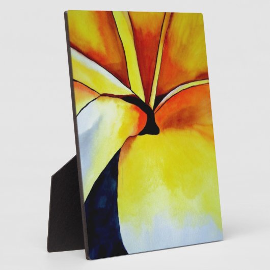 Tropische Frangipani Blume Aquarell abstrakte Kuns Fotoplatte (Seite)