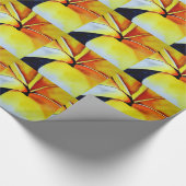 Tropische Frangipani Blume Aquarell abstrakte Kuns Geschenkpapier (Ecke)