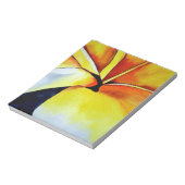 Tropische Frangipani Blume Aquarell abstrakte Kuns Notizblock (Rotiert)