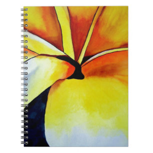 Tropische Frangipani Blume Aquarell abstrakte Kuns Notizblock