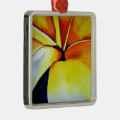 Tropische Frangipani Blume Aquarell abstrakte Kuns Ornament Aus Metall (Rechts)
