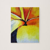 Tropische Frangipani Blume Aquarell abstrakte Kuns Puzzle (Vertikal)