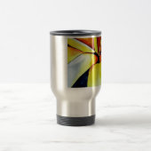 Tropische Frangipani Blume Aquarell abstrakte Kuns Reisebecher (Mittel)