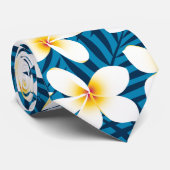 Tropische Frangipani-Blume Krawatte (Gerollt)