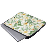 Tropische Frangipani-Blume Laptopschutzhülle (Vorne Knopf)