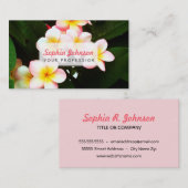 Tropische Frangipani-Blume Visitenkarte (Vorne/Hinten)