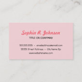 Tropische Frangipani-Blume Visitenkarte (Rückseite)