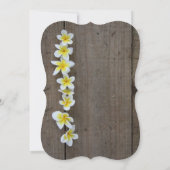 Tropische Frangipani Rustikale Engagement Party ei Einladung (Rückseite)