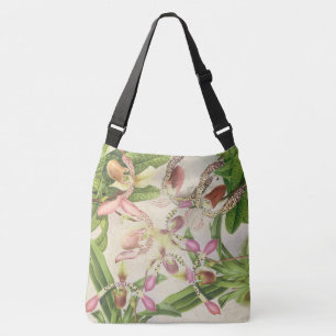 Tropische Frauenschuh-Orchideenblüten Floraltasche Tragetaschen Mit Langen Trägern