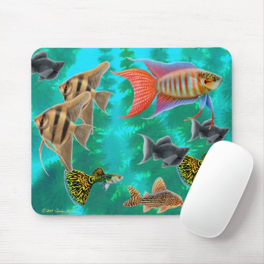 Tropische Frischwasserfische Mousepad (Mit Mouse)