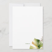 Tropische Fronten zum Geburtstag Einladung (Rückseite)