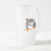 Tropische Frosch-Tasse.! Mattglas Bierglas (VorderseiteRechts)