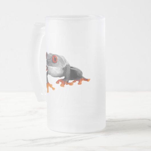 Tropische Frosch-Tasse.! Mattglas Bierglas (Vorderseite Links)