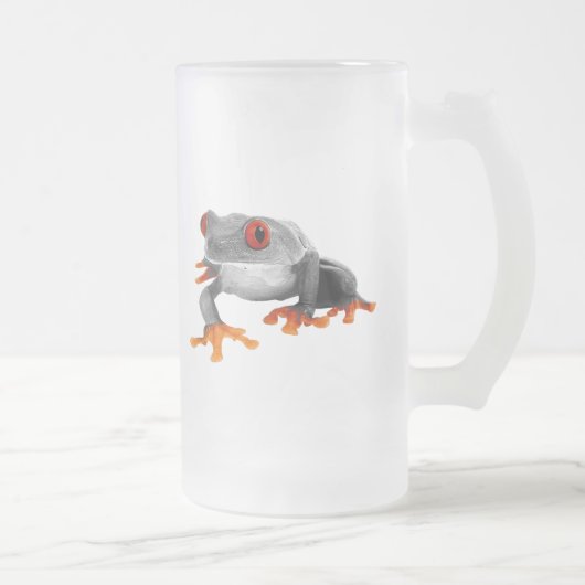 Tropische Frosch-Tasse.! Mattglas Bierglas (Rechts)
