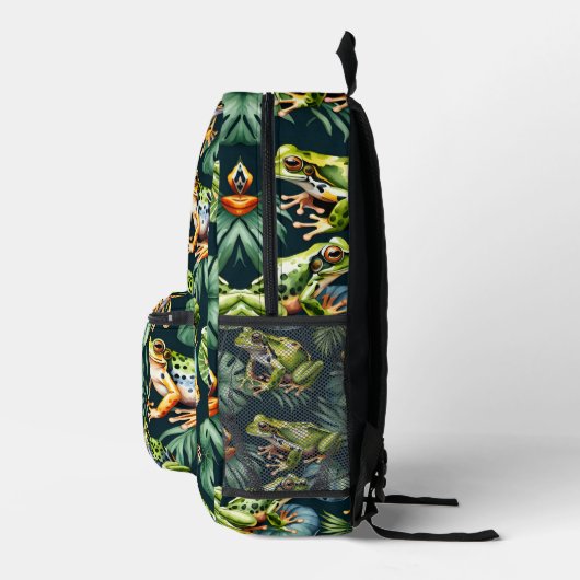 Tropische Frösche Bedruckter Rucksack (Rechts)