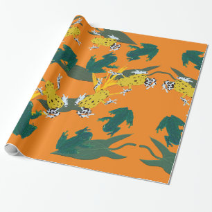 Tropische Frösche Geschenkpapier