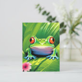Tropische Froschkunst Postkarte (Stehend Vorderseite)