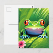 Tropische Froschkunst Postkarte (Vorne/Hinten)