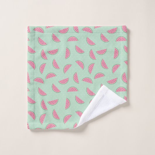 Tropische Frucht-Farben-Spritzer-Muster Badhandtuch Set (Waschlappen)