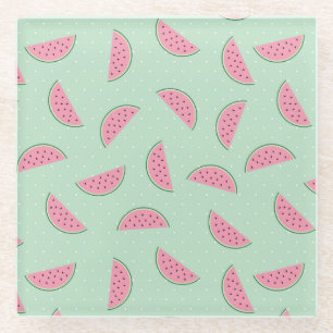 Tropische Frucht-Farben-Spritzer-Muster Glasuntersetzer