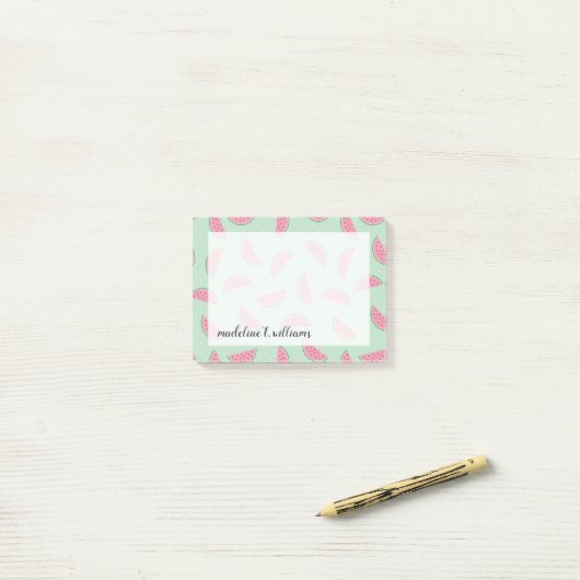 Tropische Frucht-Farben-Spritzer-Muster Post-it Klebezettel (Auf Schreibtisch)