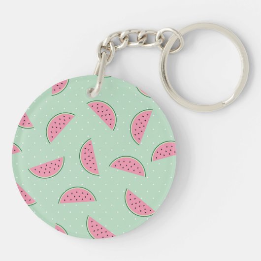 Tropische Frucht-Farben-Spritzer-Muster Schlüsselanhänger (Rückseite)