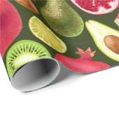 Tropische Frucht Geschenkpapier (Rolleneckpunkt)