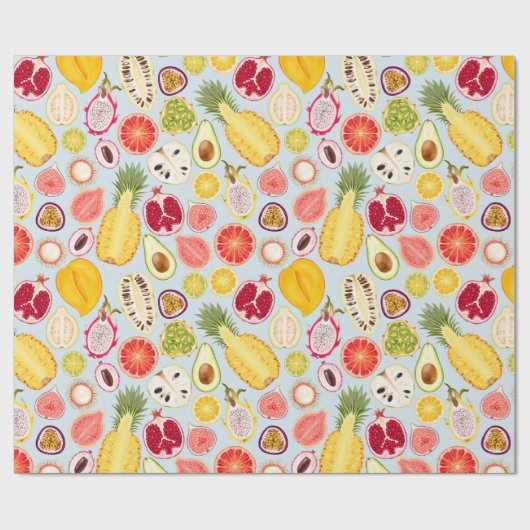 Tropische Frucht Geschenkpapier (Flach)
