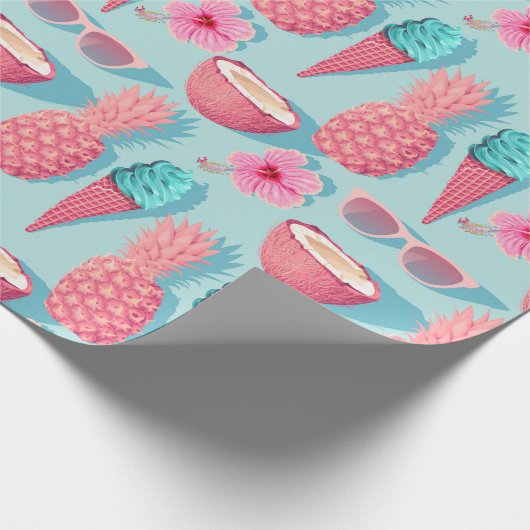 Tropische Frucht Geschenkpapier (Ecke)