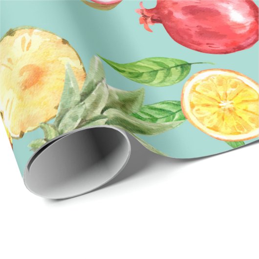 Tropische Frucht Geschenkpapier (Rolleneckpunkt)