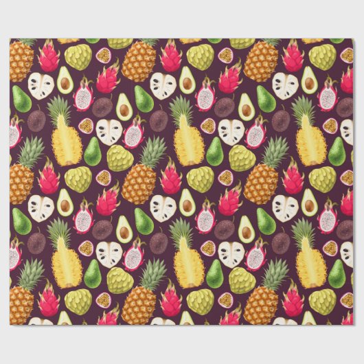 Tropische Frucht Geschenkpapier (Flach)