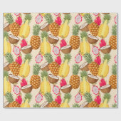 Tropische Frucht Geschenkpapier (Flach)