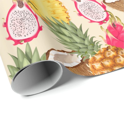 Tropische Frucht Geschenkpapier (Rolleneckpunkt)