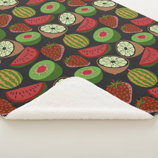 Tropische Frucht nahtlos farbenfroh Sherpadecke (3/4)