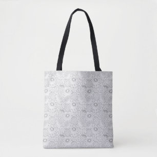 Tropische Frucht nahtlos Muster schwarz-weiß Tasche