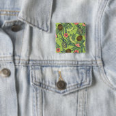 Tropische Frucht-Skizze auf grünem Muster Button (Beispiel)