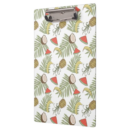 Tropische Frucht-Skizze-Muster Klemmbrett (Links)