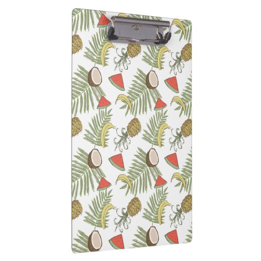 Tropische Frucht-Skizze-Muster Klemmbrett (Rechts)