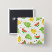 Tropische Frucht-Tupfen-Muster Button (Vorne & Hinten)