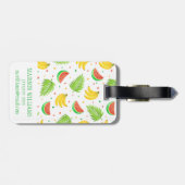 Tropische Frucht-Tupfen-Muster Gepäckanhänger (Rückseite horizontal)