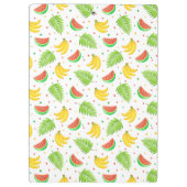 Tropische Frucht-Tupfen-Muster Klemmbrett (Rückseite)
