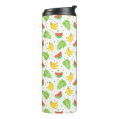 Tropische Frucht-Tupfen-Muster Thermosbecher (Nach links gedreht)