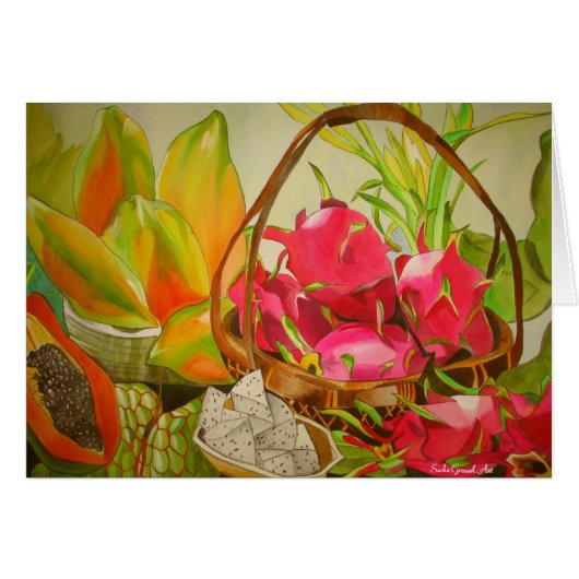 Tropische Frucht Wasserfarbe noch Lebenskunst Male (Vorderseite (Horizontal))