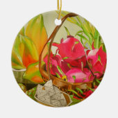 Tropische Frucht Wasserfarbe noch Lebenskunst Male Keramikornament (Vorne)