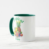 Tropische Früchte-Collage auf Weiß Tasse (Vorderseite Links)